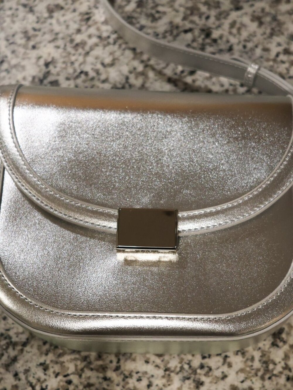 Loft Silver Metallic Crossbody Bag - Picture 3 of 13
